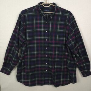 Polo Ralph Lauren Performance Shirt Button Up Mens 3XLT Tall Madras Plaid Pony